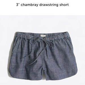 J.Crew Factory 3” Chambray Drawstring Short